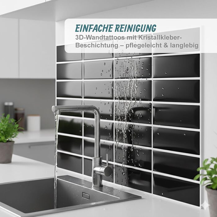 Клейкая плитка от брызг 30 х 30 см 20 шт Relaxdays