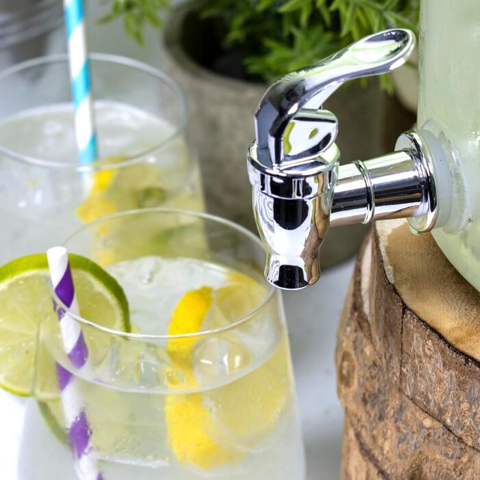 Скляний диспенсер для напоїв з краном 5,5 л The Vintage Company