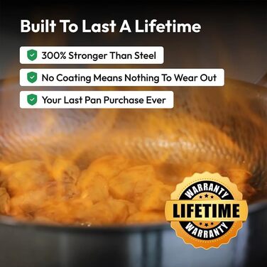 Нова сковорода Tovara Titanium Pro, титанова сковорода з кришкою, антипригарна сковорода, титанова сковорода 28 см для приготування їжі, ідеально підходить для будь-якої плити (з кришкою, 28 см) з кришкою 28 см, 2026