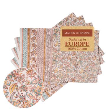 Бавовняні килимки для серветок, набір з 4 шт. , декоративні килимки для серветок, пасхальні килимки, що миються, для свят, вечерь, весни, літа (33 см x 48 см) (14 - Nila), 39Hermine 100