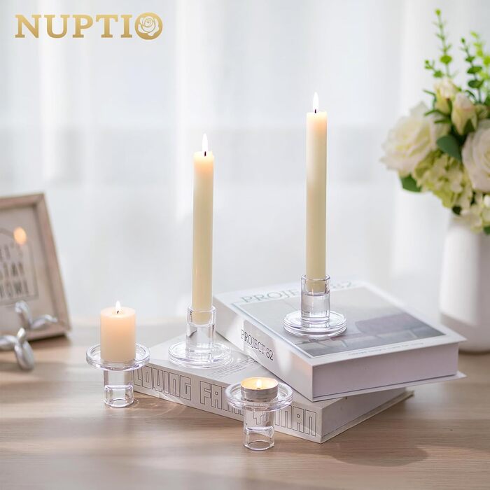Стеклянные подсвечники 10 шт. прозрачные NUPTIO