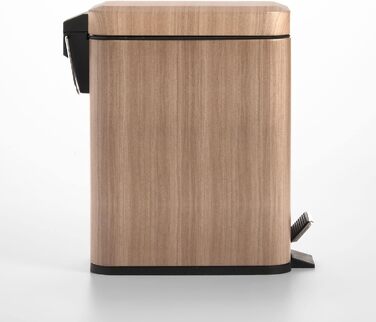 Відро для сміття 5 л з металевою кришкою, Medium Oak mDesign