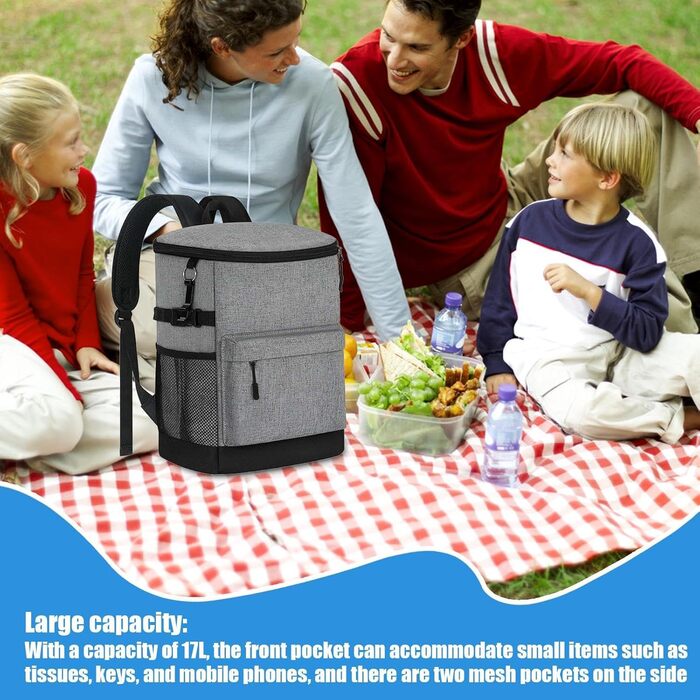 Терморюкзак 17 л сірий Dtaigou