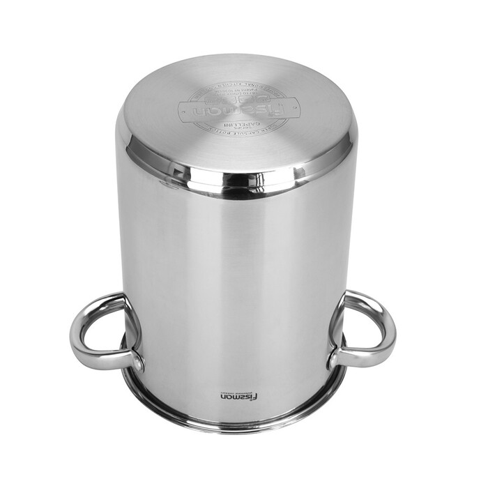 Каструля Fissman CAPELLINI зі вставкою-пароваркою та скляною кришкою16x21 см 3,5 л нержавіюча сталь (5369)