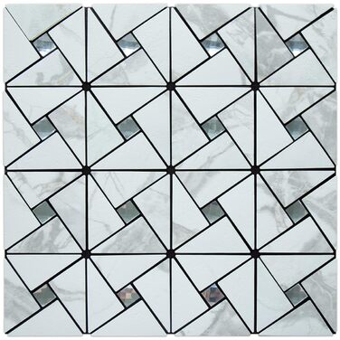 Мідний плитковий фартух DICOFUN, що самоклеїться, нержавіюча сталь, для кухні, металевий, фартух для плити, 0 листів (10, білий мармур та скло)