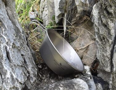 Безмежна подорож Титанова чаша Sierra Cup Outdoor Camping Backpackers Cup Легка компактна чашка з ручкою Ti1092T (450 мл 1 шт. )