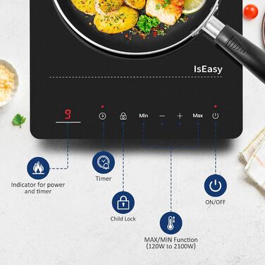 Індукційна варильна поверхня на 1 конфорки 2100 Вт IsEasy