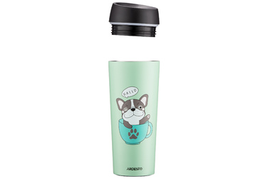 ARDESTO Thermal Mug Coffee time Frenchie 450 мл, нержавеющая сталь, зеленый