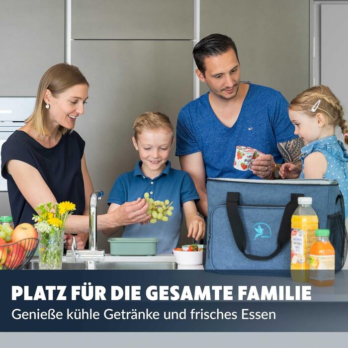 Термосумка для кемпинга 30 л синяя Obics