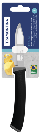 Нож для овощей Tramontina Felice black, 78 мм (7081474)