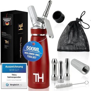 Диспенсер для сливок 500 мл красный Thiru
