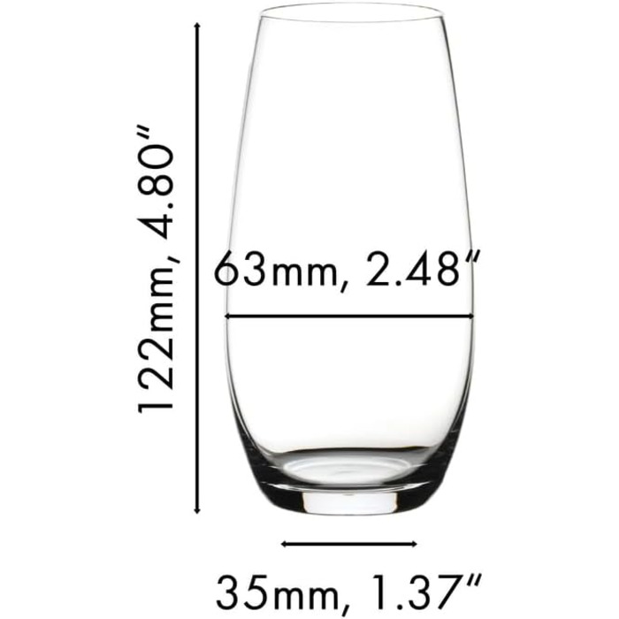 Набір з 2 келихів без ніжки для шампанського 264 мл, O Wine Tumbler Riedel