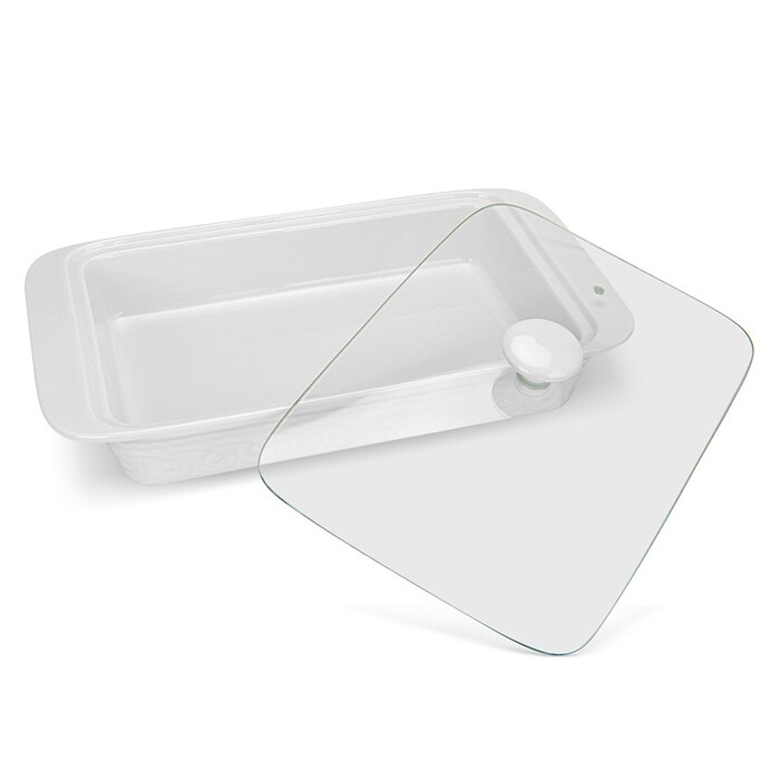 Мармит прямоугольный Fissman PARMIGIANO 367x228x63 см/23 л фарфор (13709)