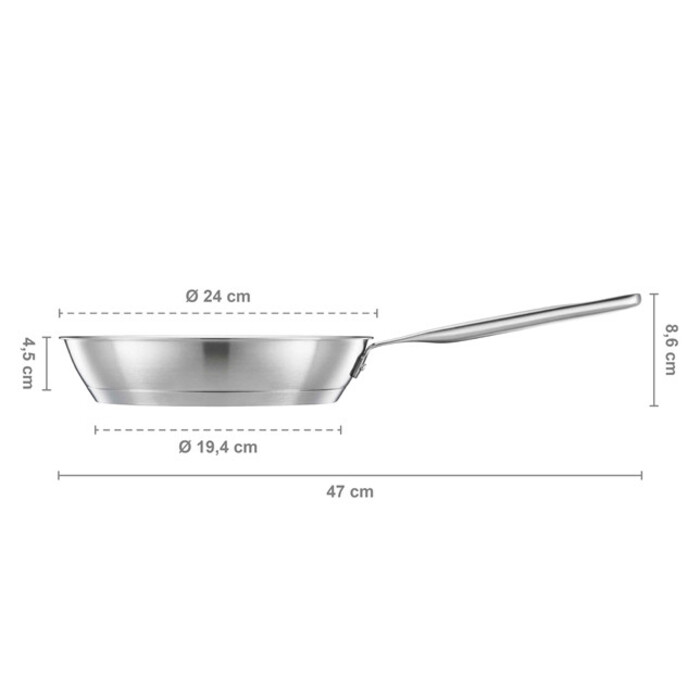 Сковорода Fiskars All Steel Pure матова 24 см (1065627)