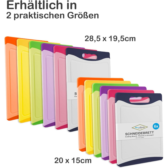 Набір обробних дощок 6 шт кольорові MaxxGoods
