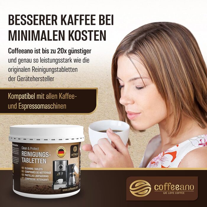 Засіб для чищення кавомашин 250 таблеток Coffeeano