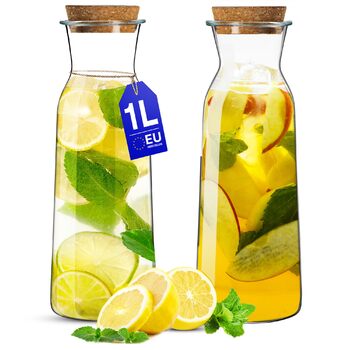 Набір скляних глечиків з кришками 2 шт 1 л KONZEPT