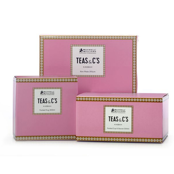 Чашка з блюдцем Maxwell & Williams Teas & C's Kasbah Hot Pink, порцеляна, 200 мл