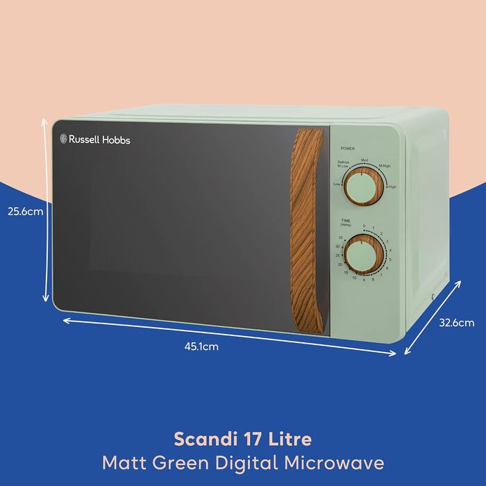 Мікрохвильова піч 17 л, 700 Вт зелений RHMM713MG-N Russell Hobbs