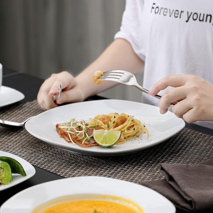 Серія Elisa, 12-предметний кремовий порцеляновий кавовий набір, кавові чашки та блюдця на 6 осіб для кави, чаю, десертів (білий, набір столового посуду (30 предметів))