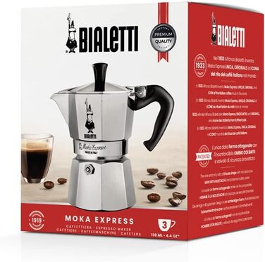 Кофеварка гейзерная 130 мл на 3 чашки Moka Express Bialetti