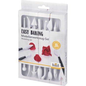 Набір інструментів для моделювання кондитерських прикрас, 16 шт, сірий, Easy Baking RBV Birkmann