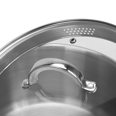 Набір посуду Fissman FEDERICA придметів зі скляними кришками нержавіюча сталь (5399)