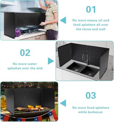 Складной брызгозащитный экран для плиты Wuciray