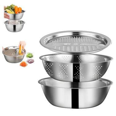 Мультифункціональна миска з нержавіючої сталі 3-в-1 HADAVAKA