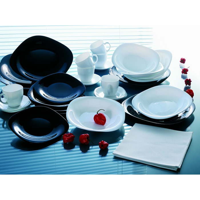Сервиз столовый LUMINARC CARINE BLACK&WHITE, 30 предметов (6339303)