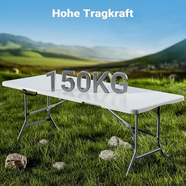 Складной кемпинговый стол 180x74x74 см Wiltec