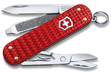 Ніж швейцарський 5 функцій, 58 мм, Victorinox Classic SD Precious Alox Iconic Red