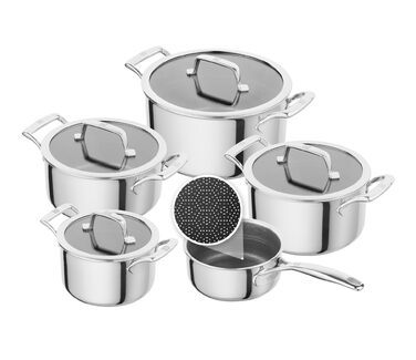 Набор кастрюль с антипригарным покрытием в форме сот со стеклянными крышками, 5 предметов Peak Zwilling