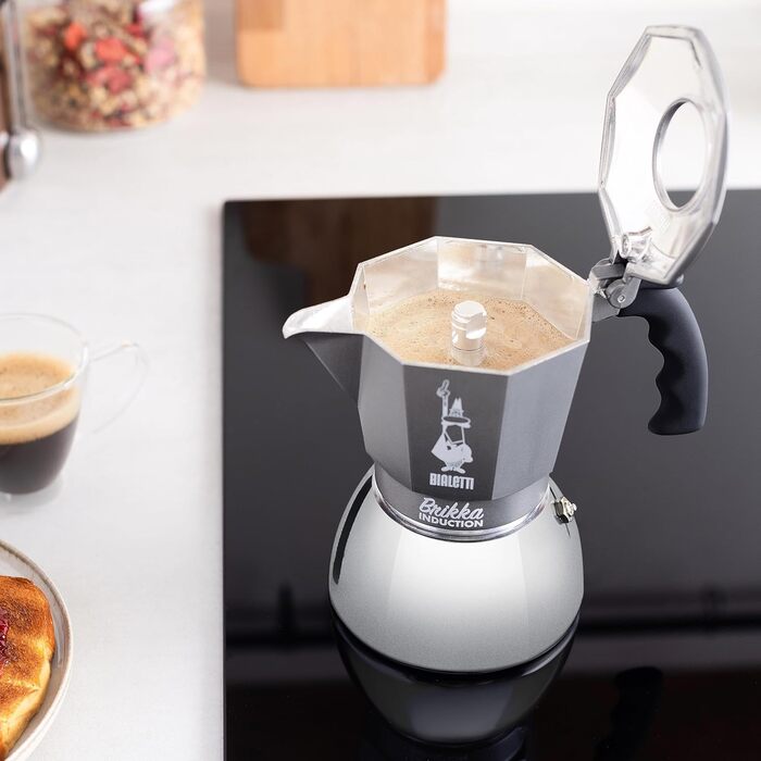 Кофеварка Brikka Induction 170 мл на 4 чашки, серебристый Bialetti