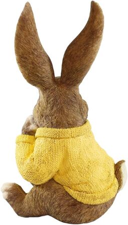 Декоративні фігурки великодніх зайчиків жовтий светр colourliving