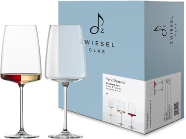 Келих для вина Zwiesel Glass Powerful & Spicy Vivid Senses (набір з 2 шт. ), філігранні келихи для вина, келихи з тритану, які можна мити в посудомийній машині, виготовлені в Німеччині (арт. No 122429) (келих для вина фруктовий і вишуканий (2 шт.))