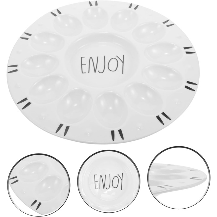 Керамічна підставка для фаршированих яєць для великодніх святкувань Cabilock