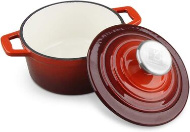 Набір чавунних каструль з кришками, 7 предметів, червоний Carl Schmidt Sohn
