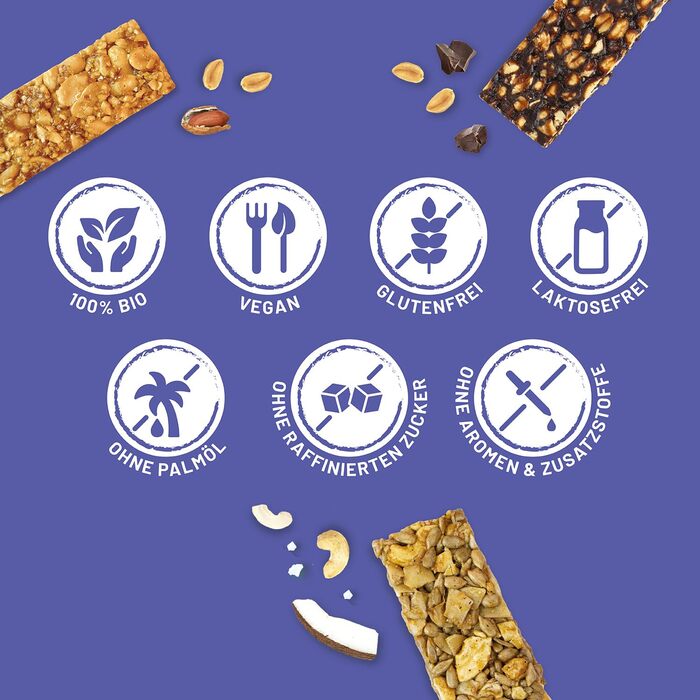 Батончики горіхові 24 х 35 г, 4 різних смаки Foodloose