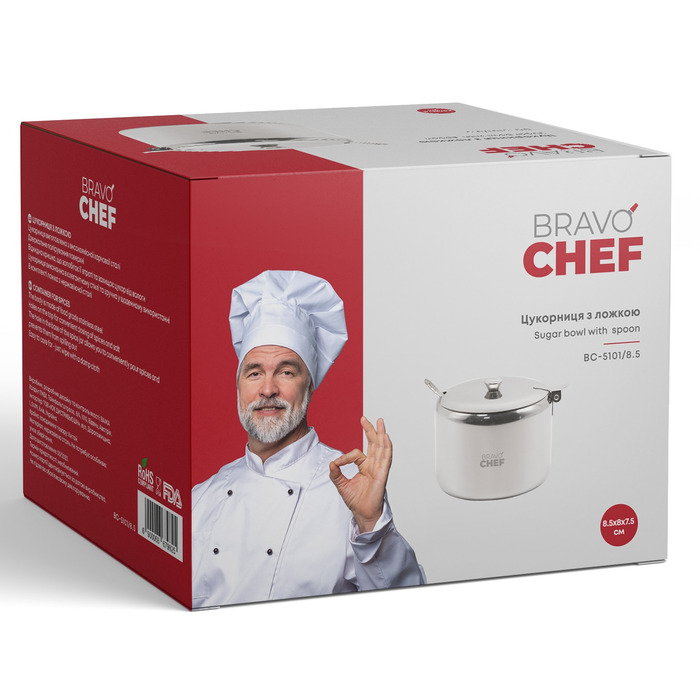 Цукорниця Bravo Chef з ложкою (6867982)