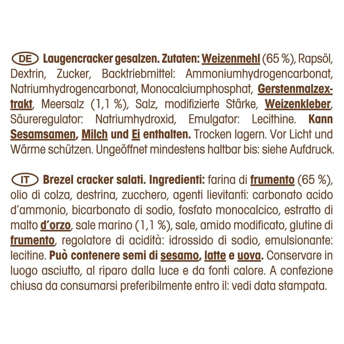 Крекер Salletts Laugencracker, 12 упаковок по 150 г Lorenz