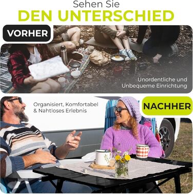 Складний багатофункціональний стіл для кемпінгу 90 х 51 см Werkfox