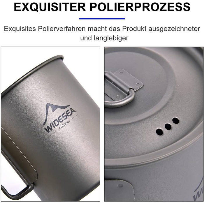 Чашка-термос для кемпінгу 750 мл widesea