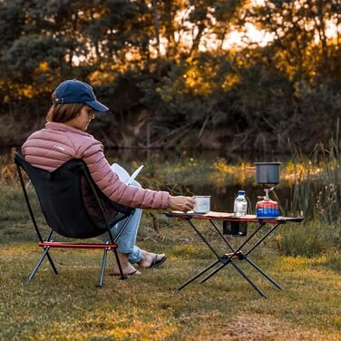 Ультралегкий складной стол для кемпинга черный Naturehike