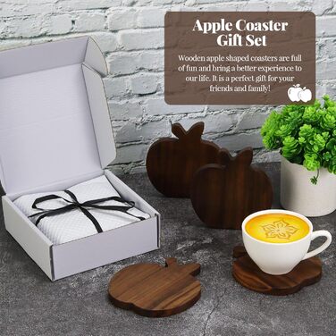 Набір підставок із натурального горіхового дерева 4 шт Generisch