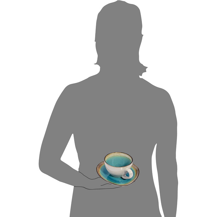 Співачка Набір кави Capri фаянсовий, набір кавових чашок на 4 персони, кавові кружки, підставки, тарілки, набори кавових чашок 12 шт. , набір кавових кухлів з фаянсовим кухлем кавовий сервіз 12 шт.
