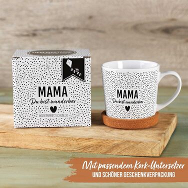 Паперовий дракон. Високоякісна керамічна кружка з корковою підставкою в тон - прикраса столу - журнальний столик - кавова кружка - у повітрі - на Великдень (мама)