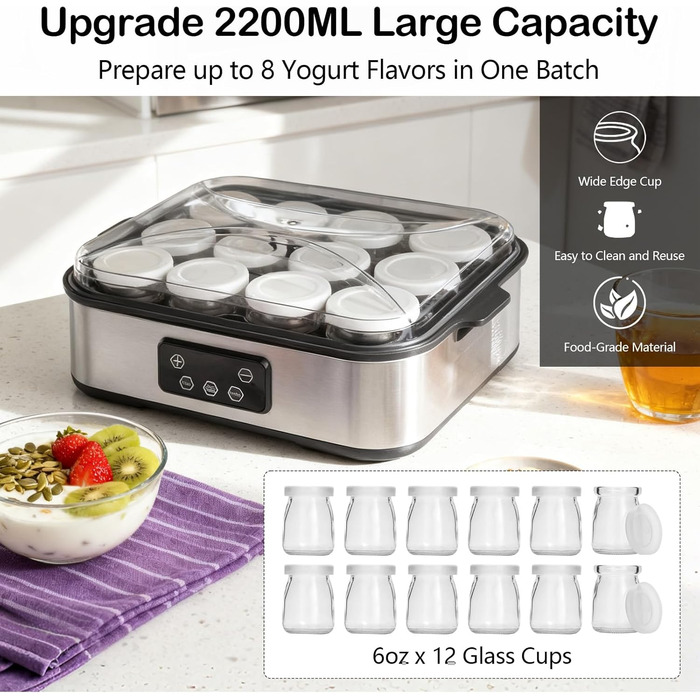 Йогуртница на 12 баночек по 180 мл TECKZOON