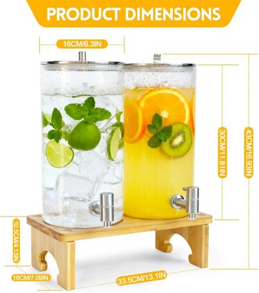 Диспенсеры для напитков со стойкой 2 х 6 л AIQII