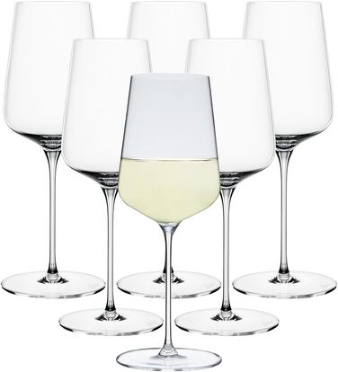 Набір келихів для вина з 6 предметів, універсальні келихи, кришталеве скло, 550 мл, Definition, 1350101 (келихи для білого вина 430 мл)